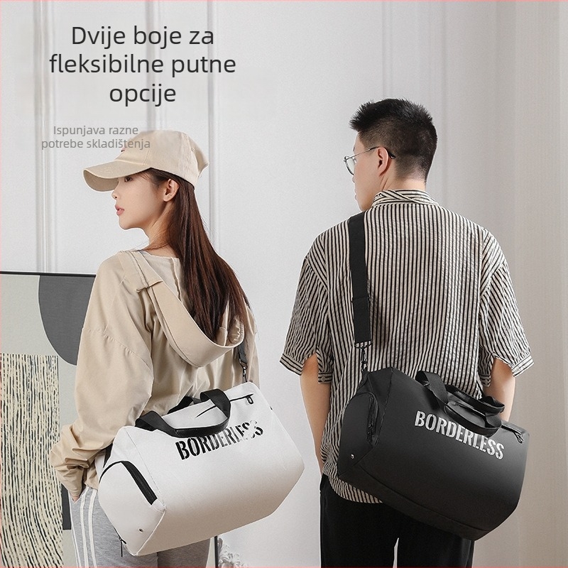 Fitness torba s odjeljkom za suho/mokro, pretin za cipele, prozračna, vodootporna, ultralaka (20–35 L; PU materijal)