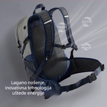 Ruksak od vodootpornog Oxford materijala, kapacitet 36–55 L, pogodan za 14-inčni prijenosnik, naramenice s zračnim jastučićem, unisex putovanja