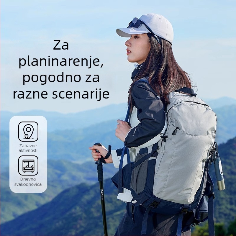 Ruksak od vodootpornog Oxford materijala, kapacitet 36–55 L, pogodan za 14-inčni prijenosnik, naramenice s zračnim jastučićem, unisex putovanja