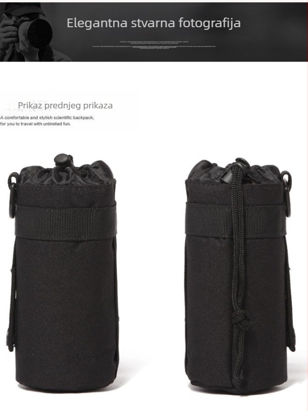 FW Taktična Torbica Za Boca Vode Za Outdoor Planinarenje – Oxford Tkanina, Prozračna, Vodootporna, Otporna Na Habanje, Zakrivljeni Remen