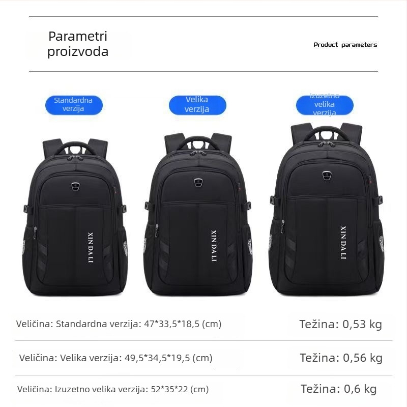 Ruksak za putovanja velike kapacitete, vodootporan, 36–55 L, za 16-inčni laptop, unisex