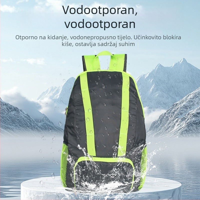 Ruksak za planinarenje s prilagodljivim logotipom, lagan i sklopiv, za aktivnosti na otvorenom (materijal: poliester; lagan i prozračan; unisex; za aktivnosti na otvorenom)