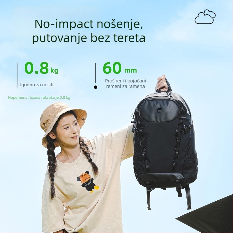 TANGCOOL Planinarski ruksak, Unisex, 20–35 L, Laptop do 16'', Oxford tkanina, Ergonomske krivuljaste naramenice