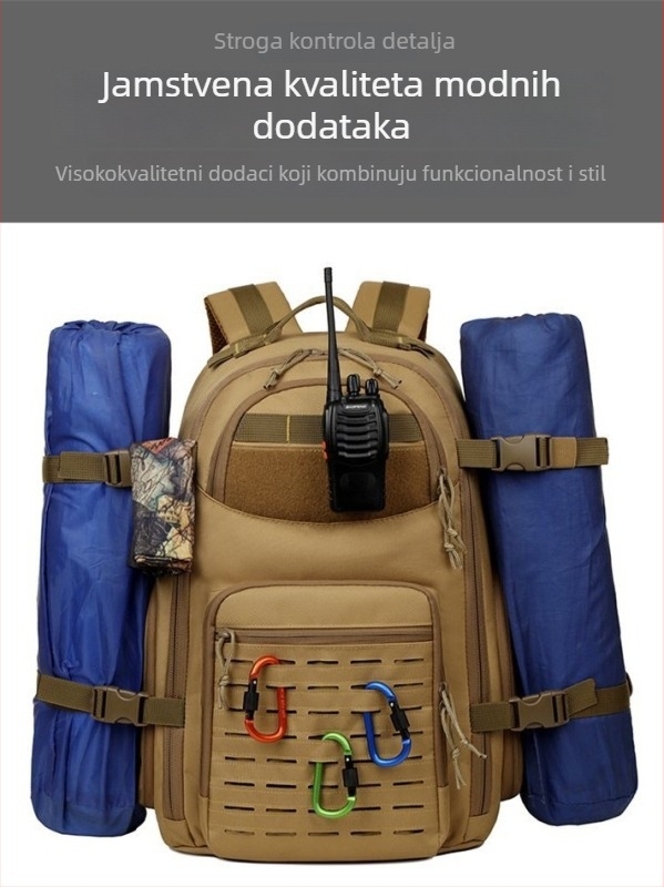 Taktički ruksak s maskirnim uzorkom za outdoor, najlon, vodootporan, kapacitet 36–55 L, sustav ramenih s zrčnim zračnim jastukom