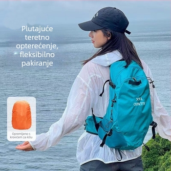 Planinarski ruksak — lagan, velikog kapaciteta, višefunkcionalan, vodootporan i prozračan, Oxford tkanina (Šifra DS-03)