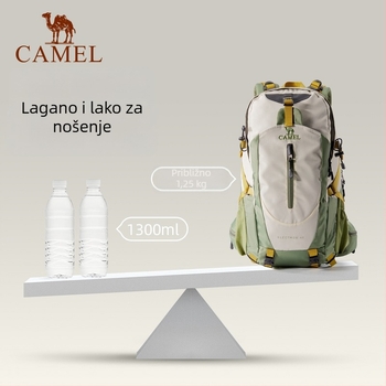 Camel 40L planinarski ruksak s kišnim pokrovom za biciklizam i putovanja