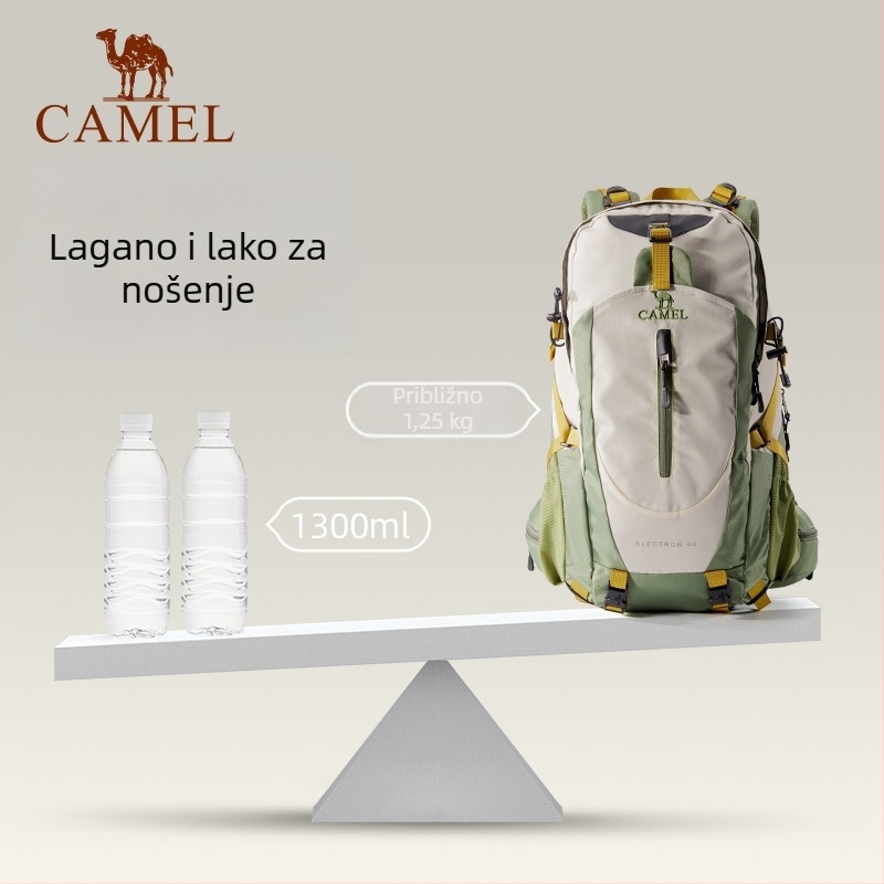 Camel 40L planinarski ruksak s kišnim pokrovom za biciklizam i putovanja