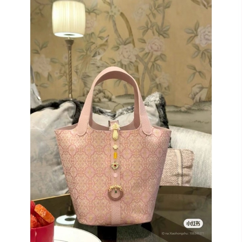 Bucket torba od pamuka gradski jednostavan stil, vodoravni kvadratni oblik, magnetsko zatvaranje