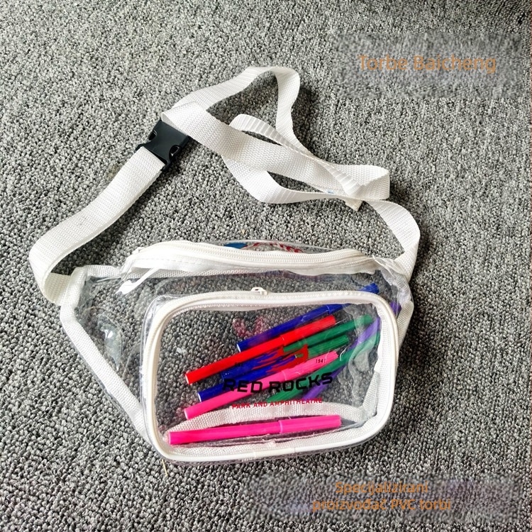 PVC prozirna torbica za pojas za outdoor sport, unisex, vodootporna i otporna na habanje