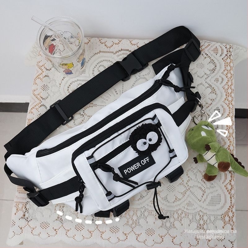 Najlon torbica za prsa i struk, unisex, zatvaranje na zip, podstava od najlona, korejski stil streetwear, za slobodno vrijeme