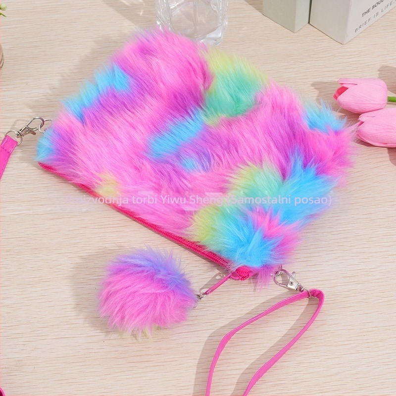 PU crossbody torba za djevojčice s tie-dye uzorkom, podstava od poliestera, za predškolsku dob, proljeće 2024