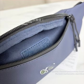 Muška torbica za struk, PVC materijal, vodootporna, podstava od poliestera, za putovanja