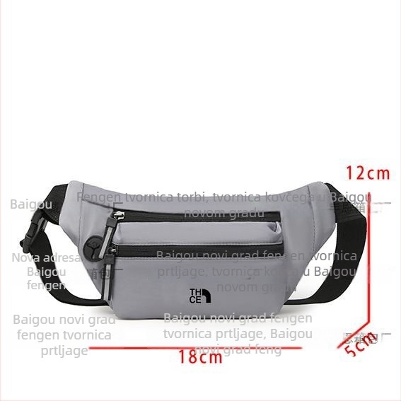 Japanski stil kompaktna crossbody torba za svakodnevnu upotrebu, vodootporan materijal, zatvarač, poliester podstava, proljetno izdanje 2025