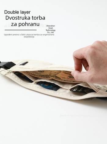 Torba za struk s protivkrađom za europska putovanja, diskretna pod pazuhom torba za žene