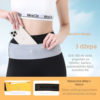 Gu rattan sportska pojasna torba za maraton i outdoor vožnju biciklom, prozračna najlonska, ultralagana, proširiva, velika kapaciteta za telefon