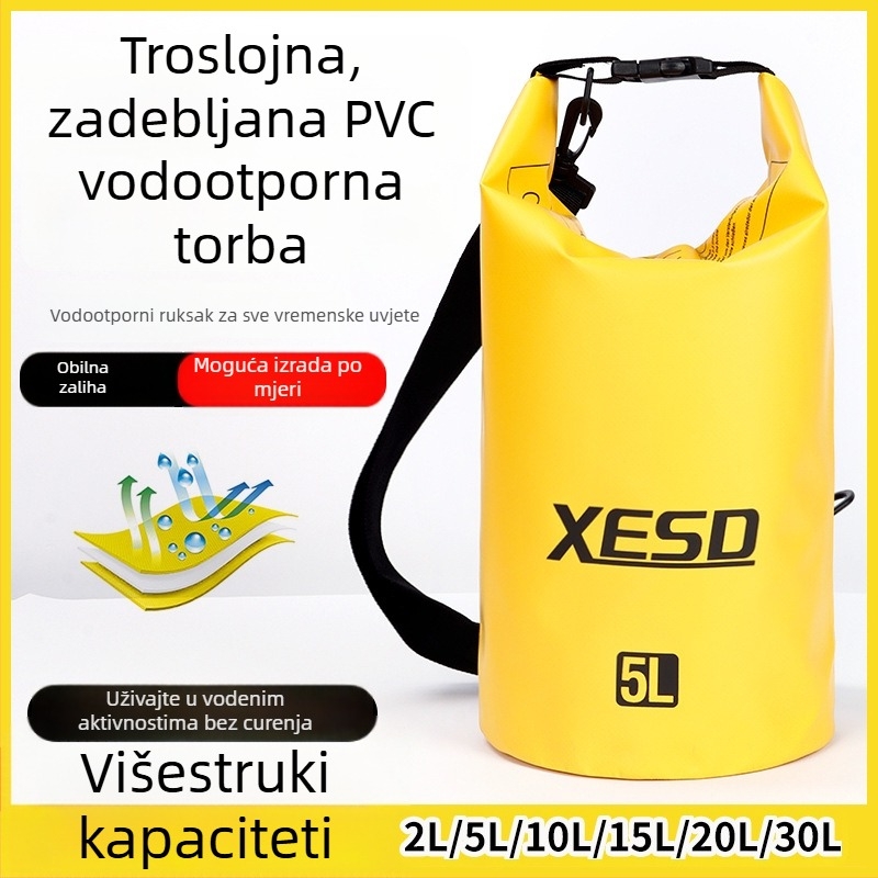 PVC vodootarna torba s prilagodljivim jednim ili dvostrukim remenom, plovajuća torba za pohranu s otiskom logotipa