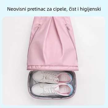 Unisex sportski ruksak s odjeljkom za suhe i mokre stvari, za plivanje i plažu, velik kapacitet, vodootporan