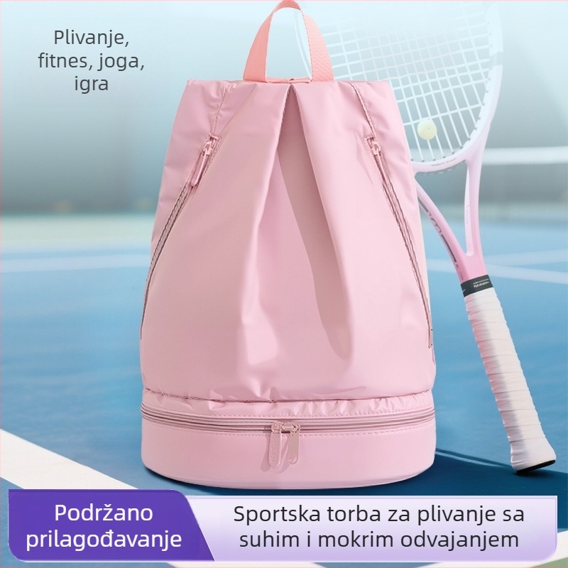 Unisex sportski ruksak s odjeljkom za suhe i mokre stvari, za plivanje i plažu, velik kapacitet, vodootporan