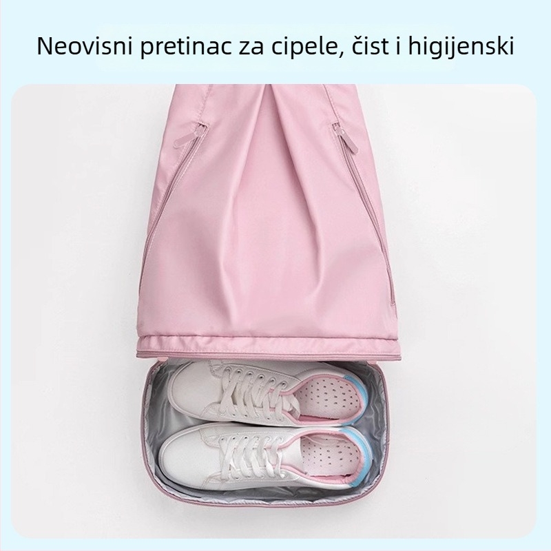 Unisex sportski ruksak s odjeljkom za suhe i mokre stvari, za plivanje i plažu, velik kapacitet, vodootporan