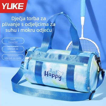 Yu ke Vanjska vodootporna torba za plivanje s odjeljkom za suho i mokro – jednostavan i moderan dizajn, poliester EVA, unisex, za odrasle i djecu
