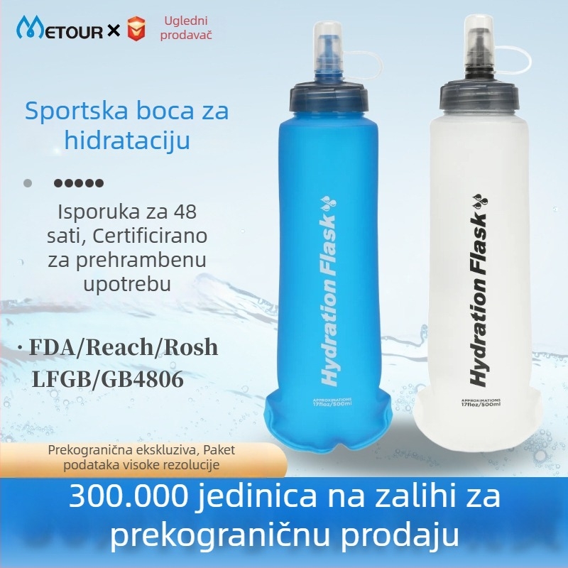 METOUR TPU vanjska boca za hidrataciju 500 ml, sklopiva vodena vrećica za planinarenje i trčanje