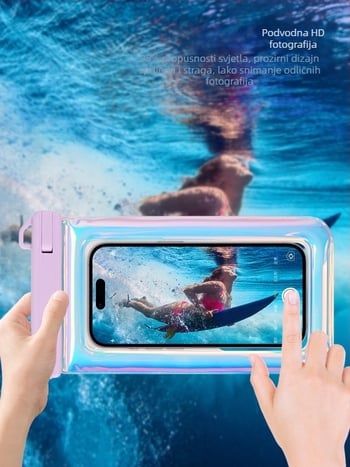 Vodootporna torbica za mobitel s dodirnim zaslonom – PVC materijal, Hiskey brend, tisk logotipa, pogodna za ronjenje i aktivnosti na otvorenom