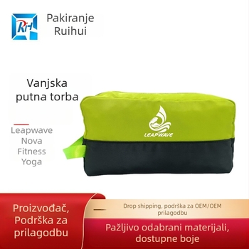 Terenska putna torba s dvostrukim zatvaračem, odjeljak za suho/mokro, velika kapaciteta, vodootporna, Oxford platno