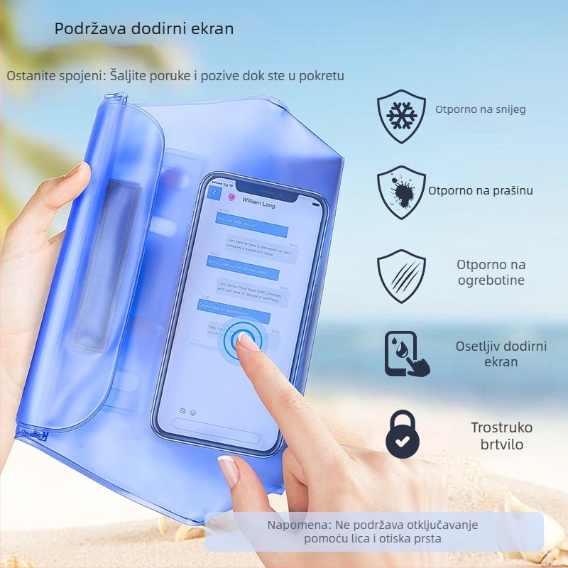 PVC vodootporna kaiš torbica za vanjske vodene aktivnosti — plaža, plivanje, rafting, tople izvore; ispis logotipa; prilagodljivo (Materijal PVC; vodootporna tkanina; ispis logotipa)