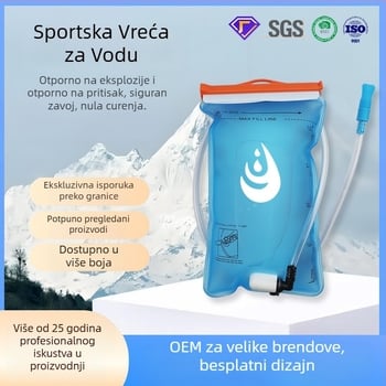 Vanjska torbica za hidrataciju, 2 L, PEVA, pogodna za biciklizam, trčanje i planinarenje; mogućnost tiska logotipa