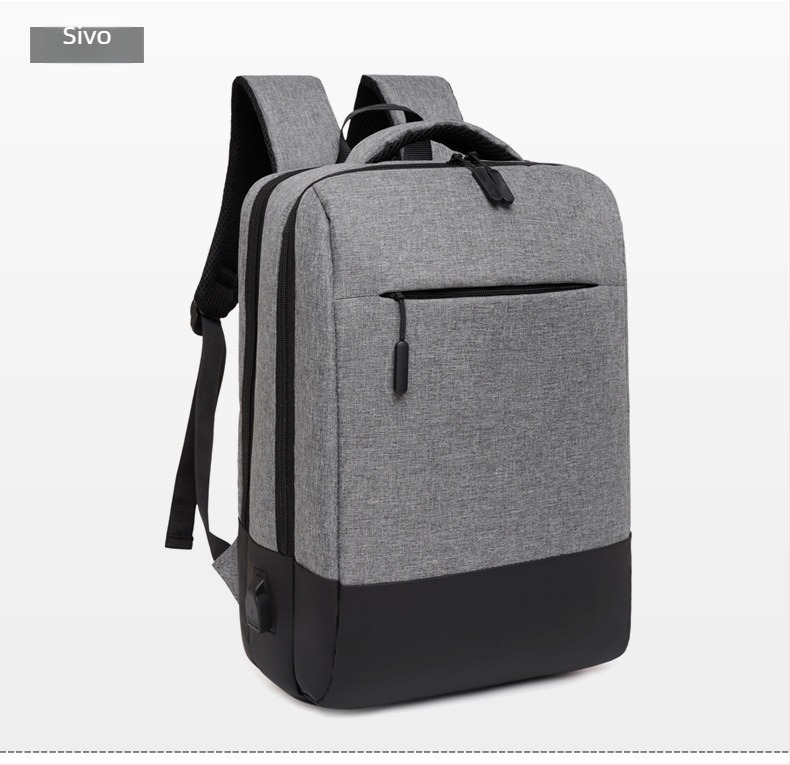 Muški poslovni ruksak za laptop, lagan najlon, gradski stil, kompatibilan s 8-inčnim laptopom, kapacitet ispod 20 L, vodootporan i otporan na udarce