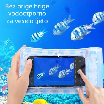 PVC vodootporna torbica za mobitel, crtani stil, prugasti uzorak, kapacitet 6.5, pogodna za plivanje i vodene sportove