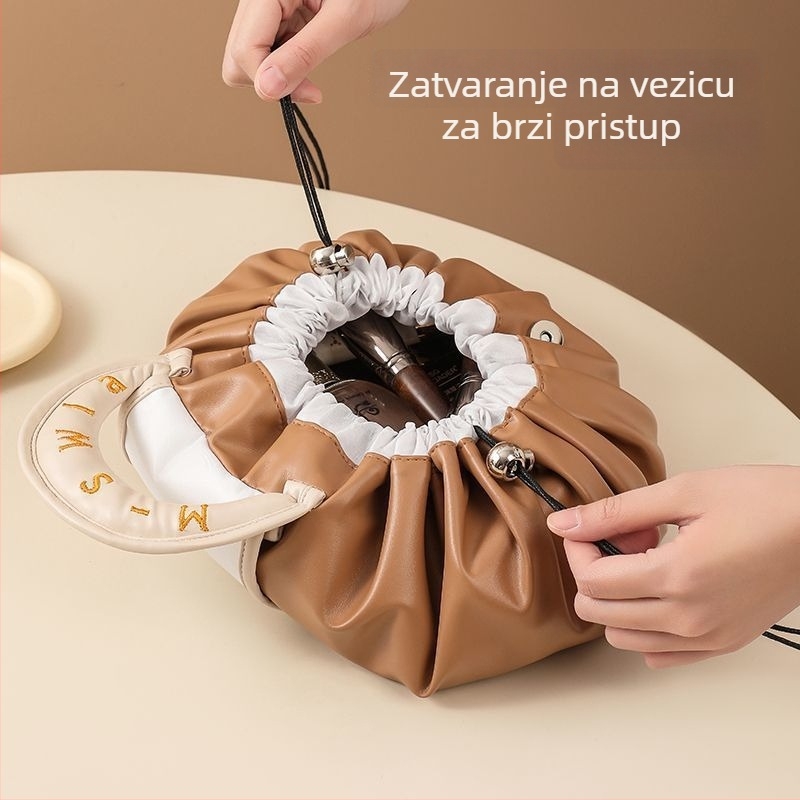 Vodootporna torbica za šminku s velikim kapacitetom, prenosna za putovanja, s vezom na šnuru, model 2025