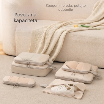 Set od 6 torbi za pohranu odjeće, kubični oblik, Oxford tkanina, višenamjenski, model 022, za putovanja i kućnu organizaciju