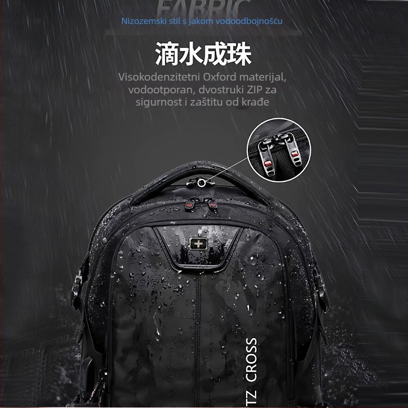 Ruksak s kamuflažnim uzorom, vodootporan Oxford materijal, kapacitet 36-55 L, kompatibilan s 16-inčnim laptopom, unisex (36-55 L; 16-inčni laptop)