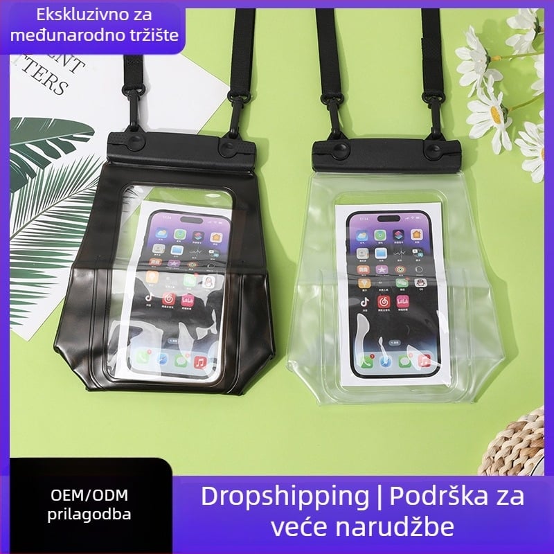 Vodootporna torbica za telefon – jednostavan stil, ekološki PVC materijal, vodootporna tkanina, tisk loga, prilagodba i licencirana privatna marka