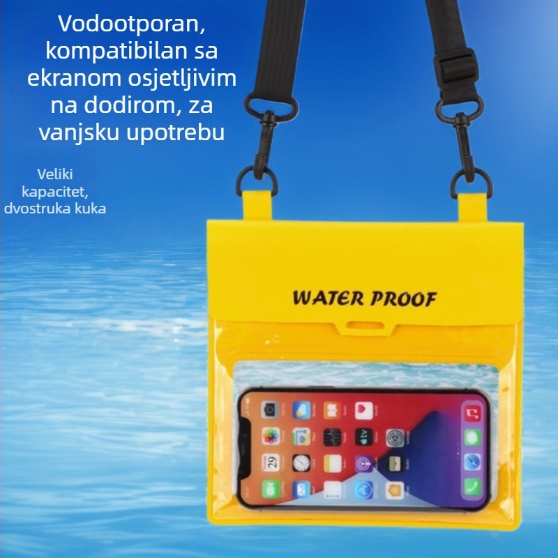 Saforna PVC vodootporna torbica za struk s dodirnim zaslonom, velika kapaciteta, podesive dvostruke kopče