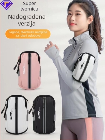 Vanjska sportska torbica za ruku, elastična, unisex, vodootporna, džep za telefon, za trčanje