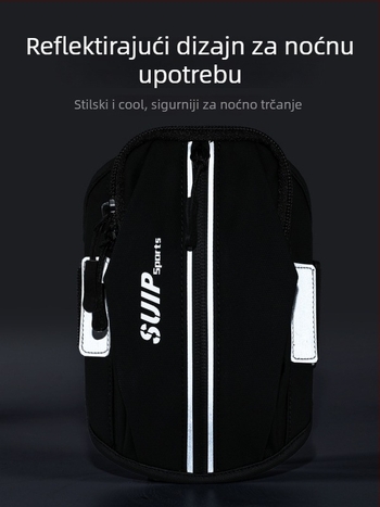 Vanjska sportska torbica za ruku, elastična, unisex, vodootporna, džep za telefon, za trčanje