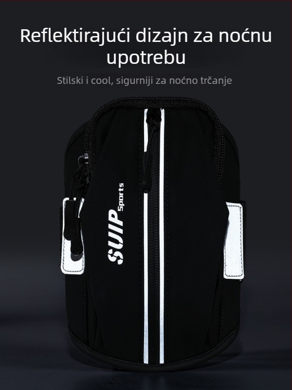 Vanjska sportska torbica za ruku, elastična, unisex, vodootporna, džep za telefon, za trčanje