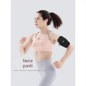 Torbica za nadlakticu za trčanje i vanjske sportove – unisex, poliester, prozračna i vodootporna, urban stil jednostavnog izgleda, Oxford podstava