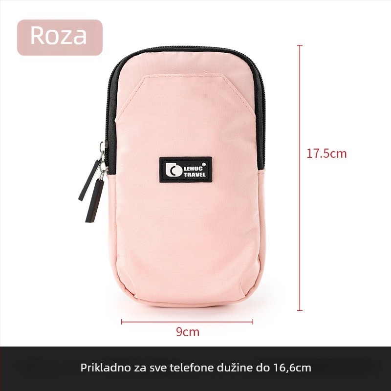 Torbica za nadlakticu za trčanje i vanjske sportove – unisex, poliester, prozračna i vodootporna, urban stil jednostavnog izgleda, Oxford podstava