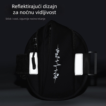 Torba za nadlaktanje za vanjske sportove – unisex, Oxford tkanina, podstava od poliestera, noćna reflektirajuća sigurnost, pogodna za biciklizam i trčanje