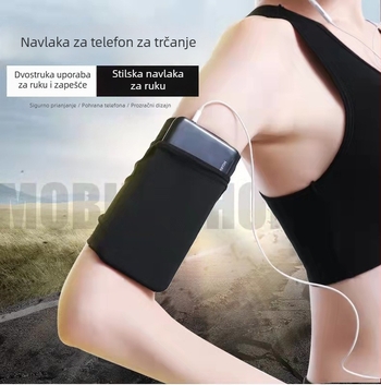 Torba za telefon na ruci za trčanje i sport, za outdoor vožnju biciklom, unisex, pretinac za kovanice