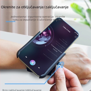 Držač telefona na zapešću za vanjske sportove – ABS materijal, unisex, navigacija tijekom trčanja i vožnje biciklom