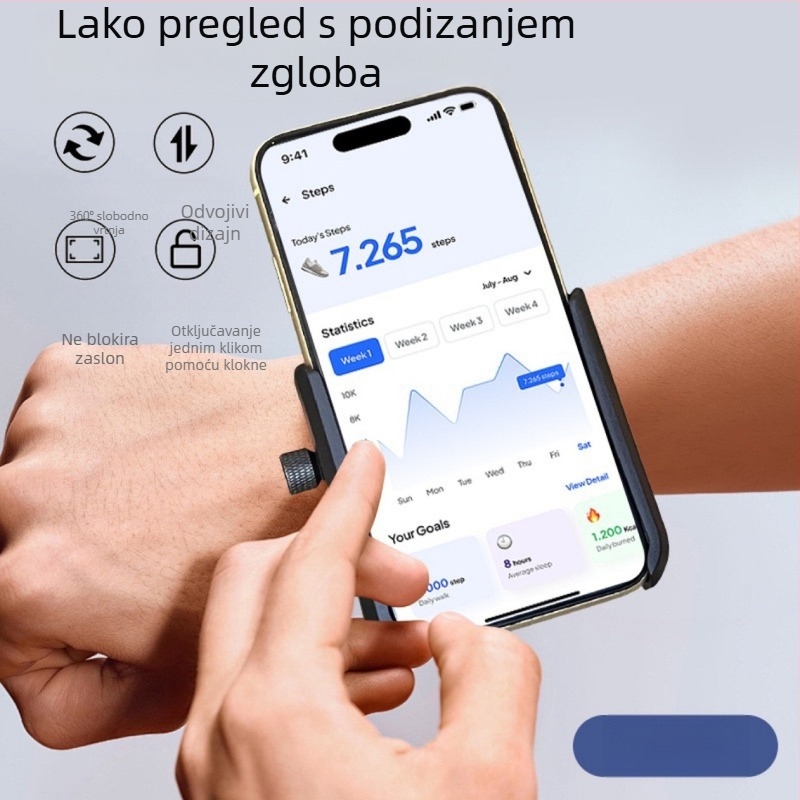Držač telefona na zapešću za vanjske sportove – ABS materijal, unisex, navigacija tijekom trčanja i vožnje biciklom