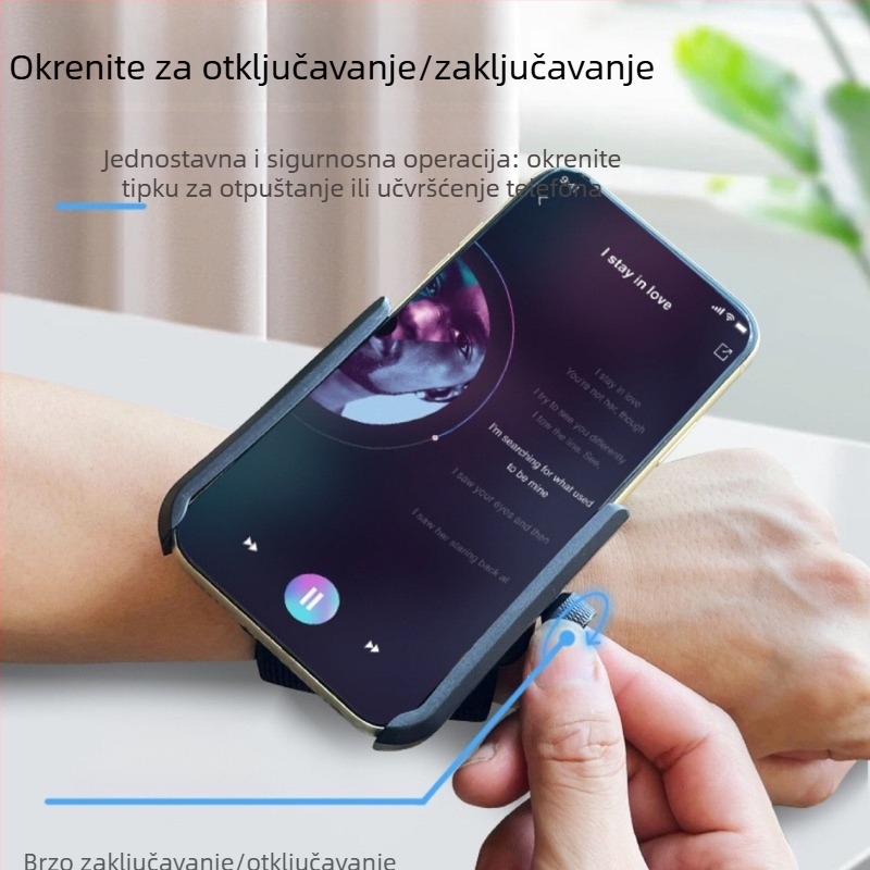 Držač telefona na zapešću za vanjske sportove – ABS materijal, unisex, navigacija tijekom trčanja i vožnje biciklom
