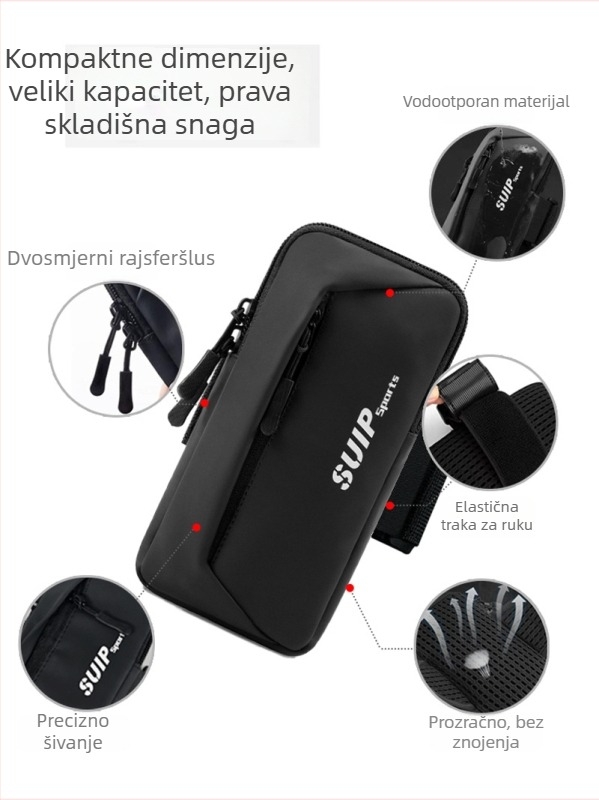 Narukvica za telefon za trčanje – unisex, Oxford tkanina, vanjski sportovi, prozračna i otporna