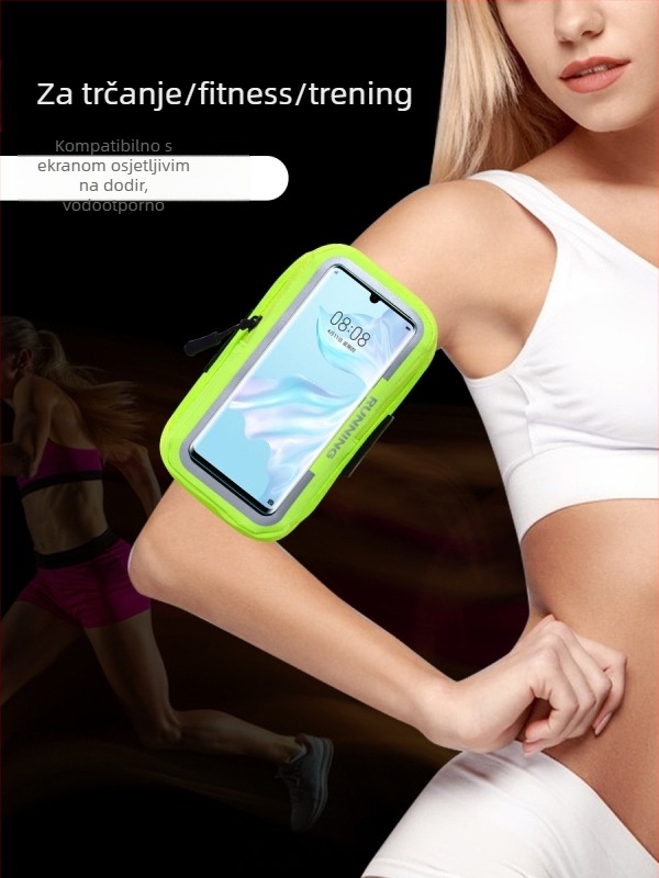 Torba za ruku za trčanje s mobitelom – Unisex, prozračna ultra lagana mrežasta konstrukcija, podstava od najlona, reflektirajuća sigurnost noću, za vanjske sportove