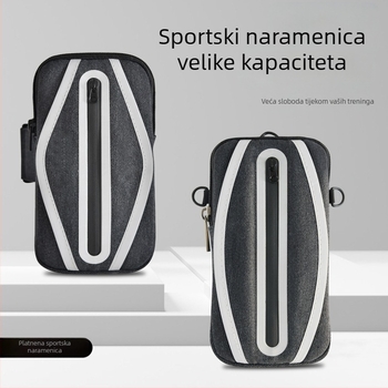 Torbica za telefon na ruci za trčanje — unisex, platno, prilagodljiv logotip, za vanjske sportove, torbica za ruku