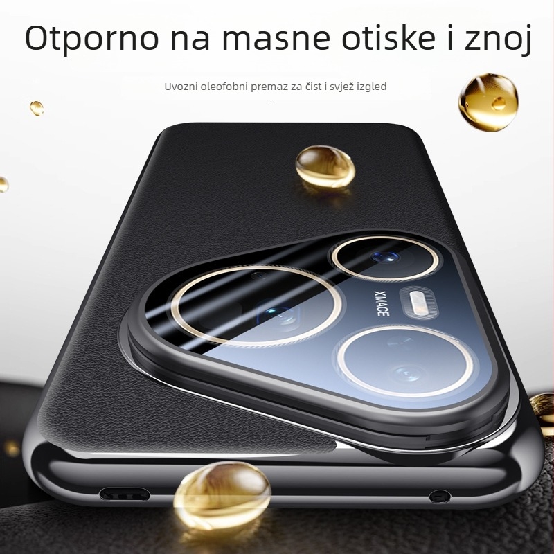 Huawei kućište s držačem za leću – Sveobuhvatna zaštita od pada, umjetna koža, elektroplatina završna obrada